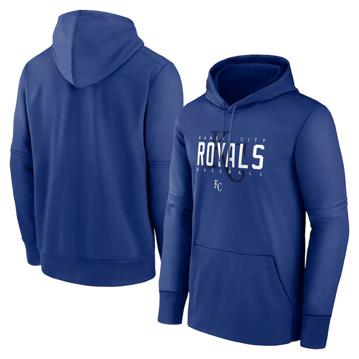 Men's Royal Kansas City Royals Pregame Performance Pullover Hoodie